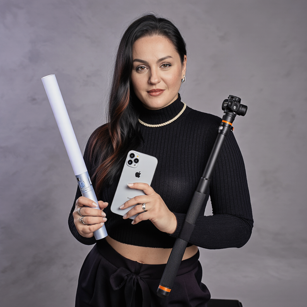 Мариела със снимачна техника